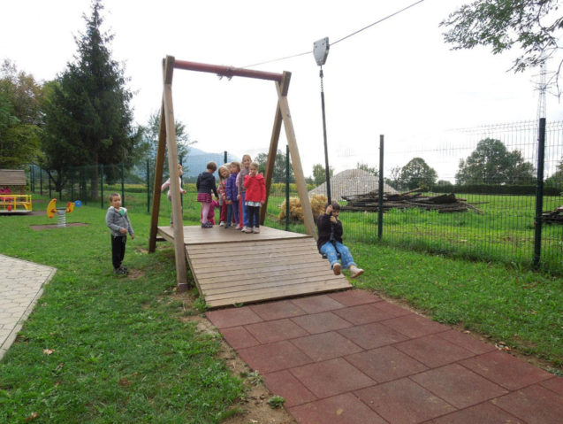 Childrens playground in Breg in Zirovnica, Slovenia