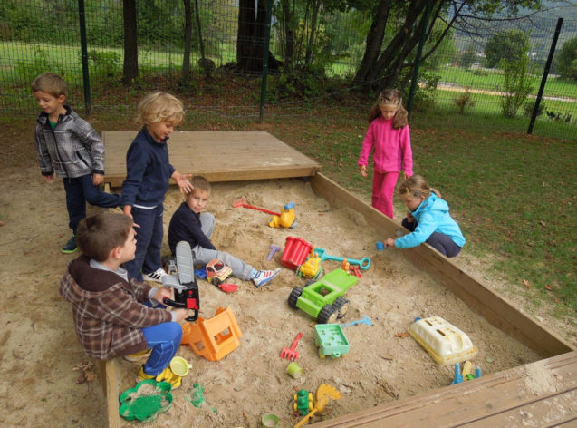 Childrens playground in Breg in Zirovnica, Slovenia