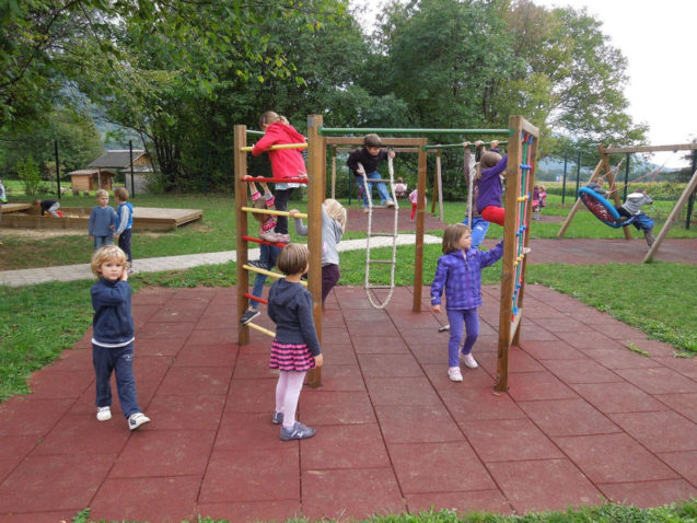 Childrens playground in Breg in Zirovnica, Slovenia