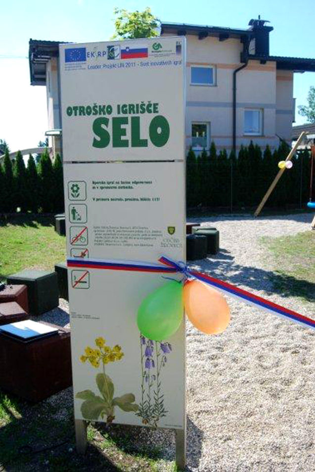 Childrens playground in Selo in Zirovnica, Slovenia