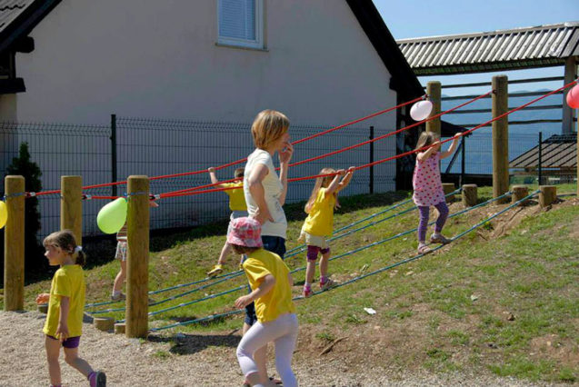 Childrens playground in Selo in Zirovnica, Slovenia