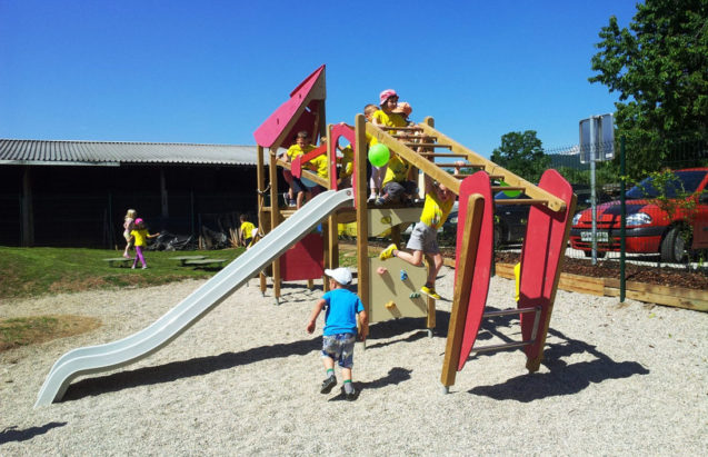 Childrens playground in Selo in Zirovnica, Slovenia