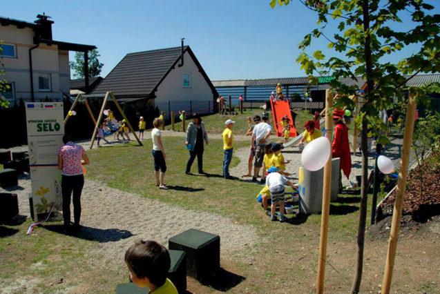 Childrens playground in Selo in Zirovnica, Slovenia