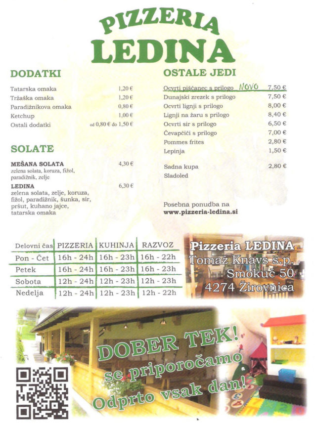 Home Delivery offer for Pizzeria Ledina