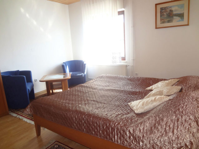 Double bed of the Fine Stay Apartments in Lake Bled, Slovenia