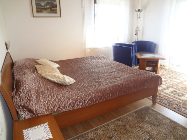 Double bed of the Fine Stay Apartments in Lake Bled, Slovenia