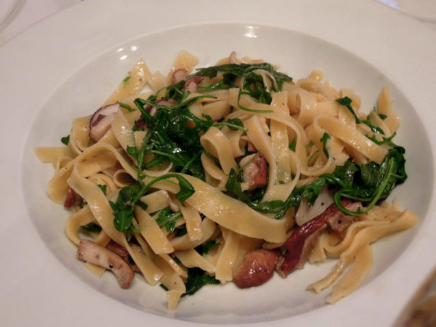 A pasta dish at Gostilna Union Restaurant and Bar in Bled