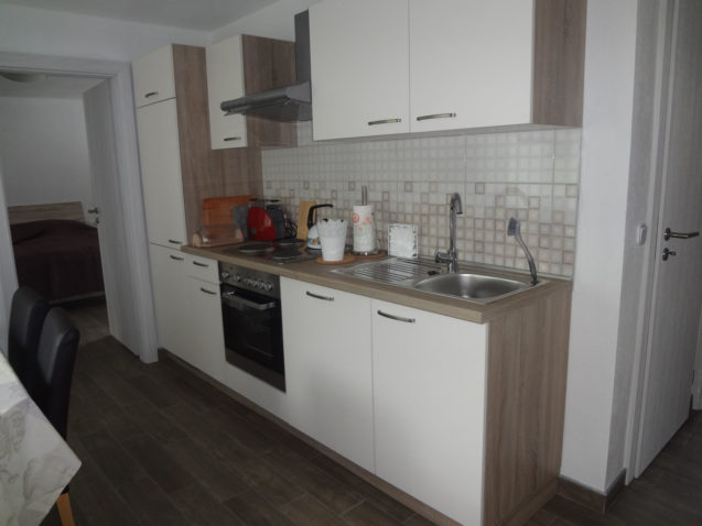 Fully equipped kitchen of the Fine Stay Apartment in the Bled Area of Slovenia