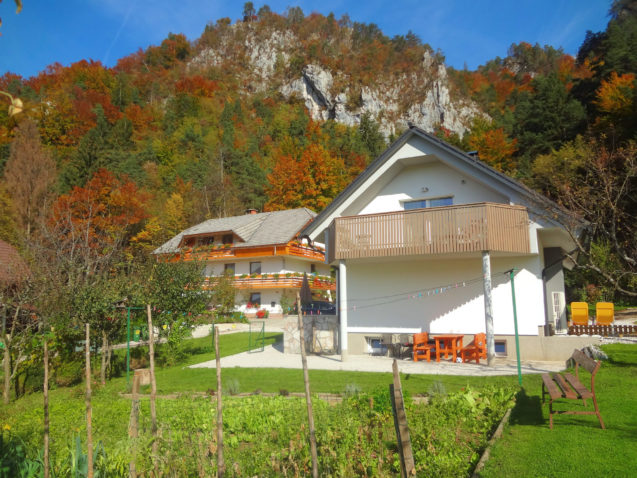 Exterior of Fine Stay Apartments in autumn, the Bled area of Slovenia