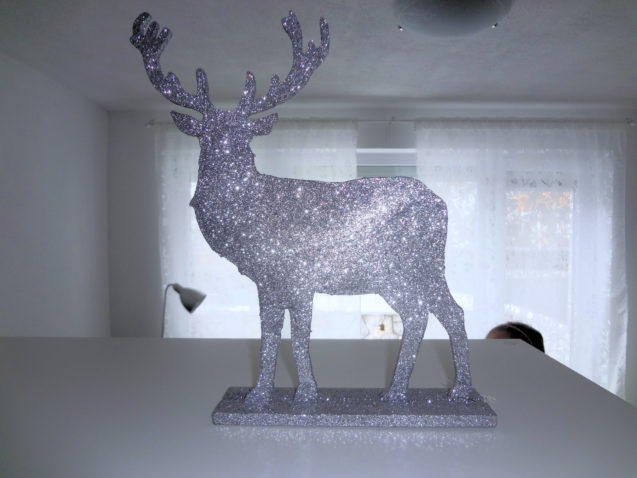 Silver Christmas Reindeer decoration in Apartments Fine Stay