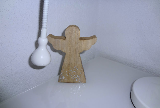 Wooden angel Christmas decoration