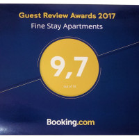 Guest Review Award 2017 from Booking.com for Apartments Fine Stay
