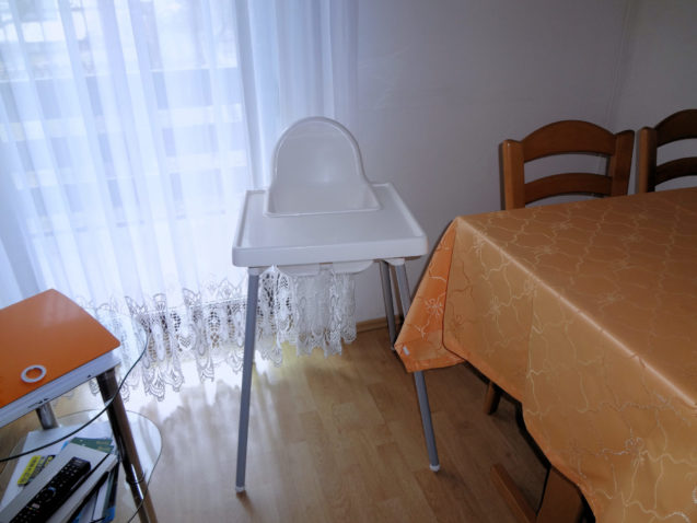 A baby high chair in Apartments Fine Stay Bled in Slovenia