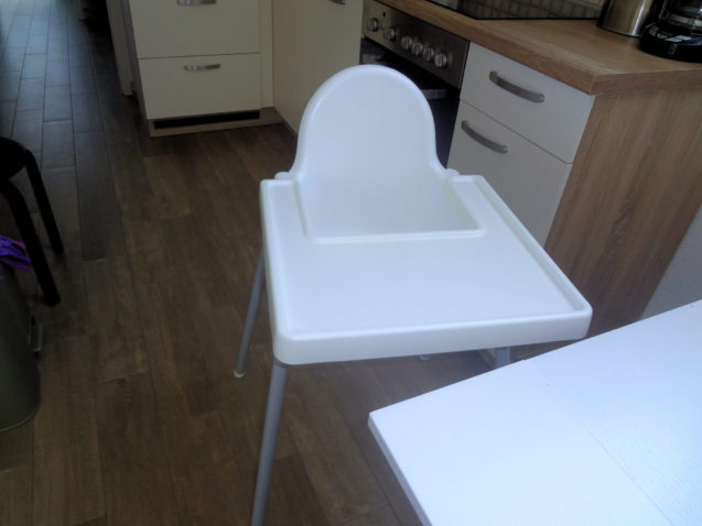 A baby high chair in the kitchen of Fine Stay Apartments in Slovenia