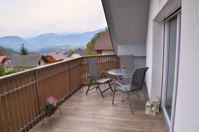 Garden furniture on the balcony in Modern Apartment With Balcony, Apartments Fine Stay