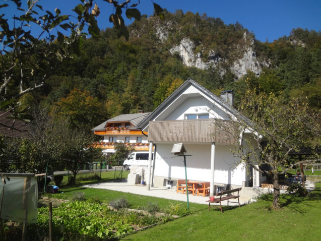 Exterior of the Fine Stay Apartments in the Bled area of Slovenia on the first autumn day