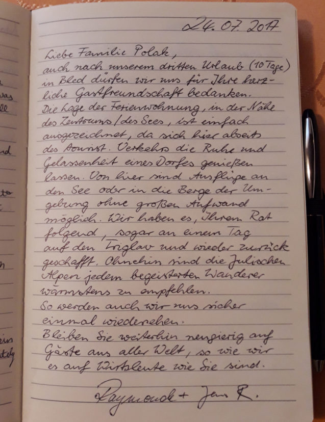 Page 7 of the Guest Book from Spacious Apartment With 2 Balconies, Apartments Fine Stay Bled