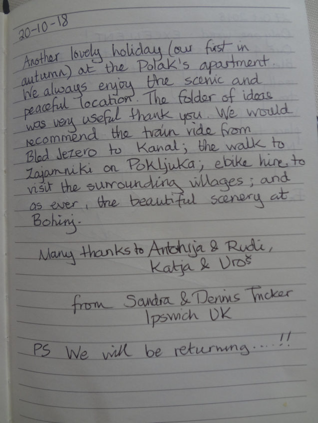 Page 28 of the Guest Book from Spacious Apartment With 2 Balconies, Apartments Fine Stay Bled