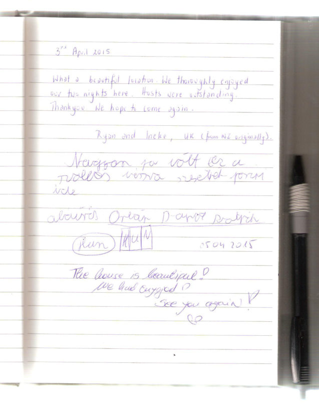 Page 5 of the guestbook in the Superior Apartment With 3 Balconies, Apartments Fine Stay in Slovenia