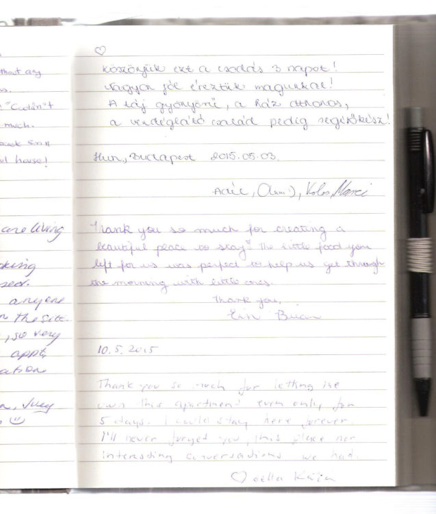 Page 11 of the guestbook in the Superior Apartment With 3 Balconies, Apartments Fine Stay in Slovenia