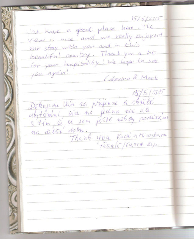 Page 12 of the guestbook in the Superior Apartment With 3 Balconies, Apartments Fine Stay in Slovenia