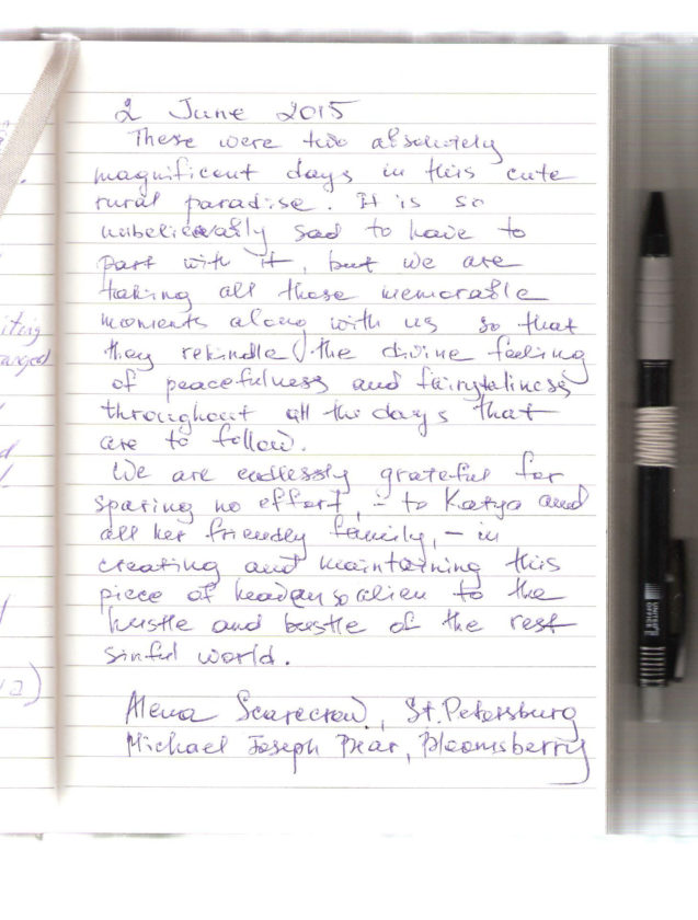 Page 15 of the guestbook in the Superior Apartment With 3 Balconies, Apartments Fine Stay in Slovenia