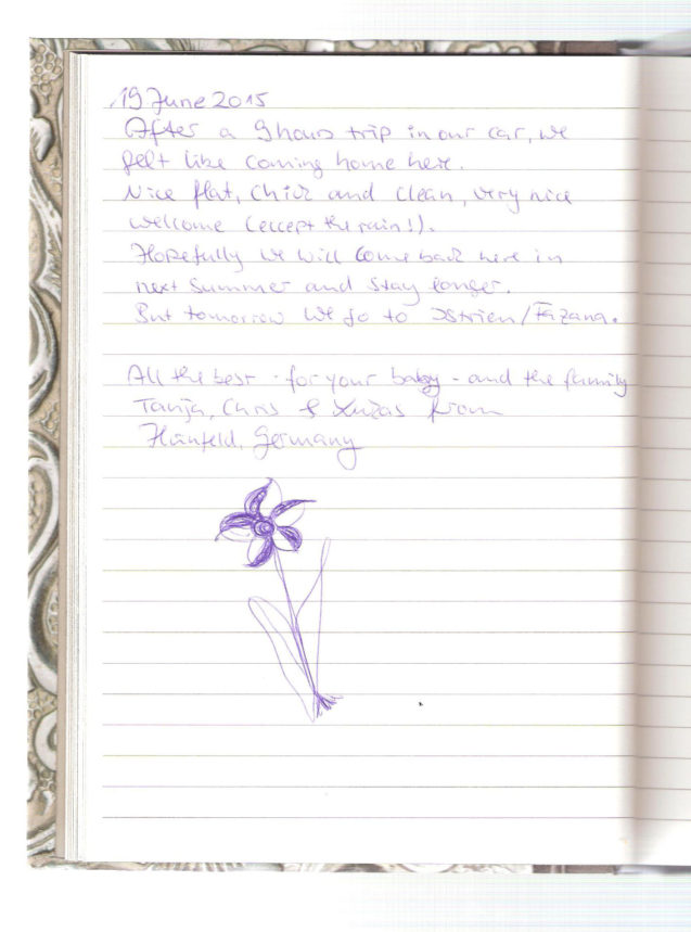 Page 18 of the guestbook in the Superior Apartment With 3 Balconies, Apartments Fine Stay in Slovenia