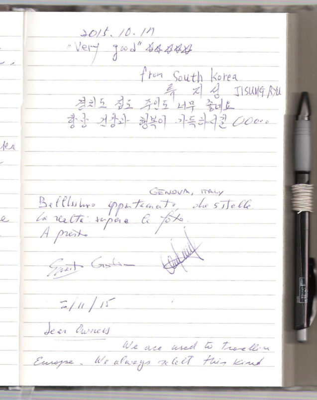 Page 35 of the guestbook in the Superior Apartment With 3 Balconies, Apartments Fine Stay in Slovenia