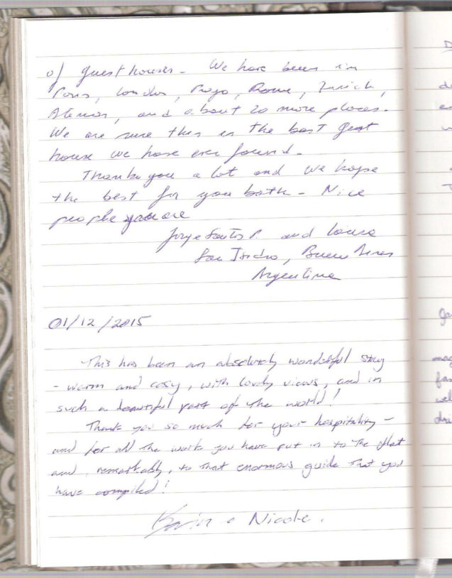 Page 36 of the guestbook in the Superior Apartment With 3 Balconies, Apartments Fine Stay in Slovenia