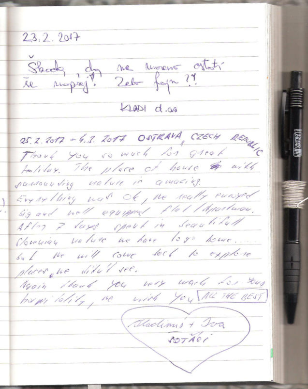 Page 77 of the guestbook in the Superior Apartment With 3 Balconies, Apartments Fine Stay in Slovenia