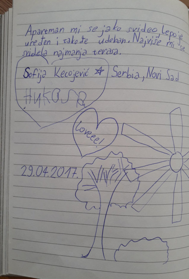 Page 86 of the guestbook in the Superior Apartment With 3 Balconies, Apartments Fine Stay in Slovenia