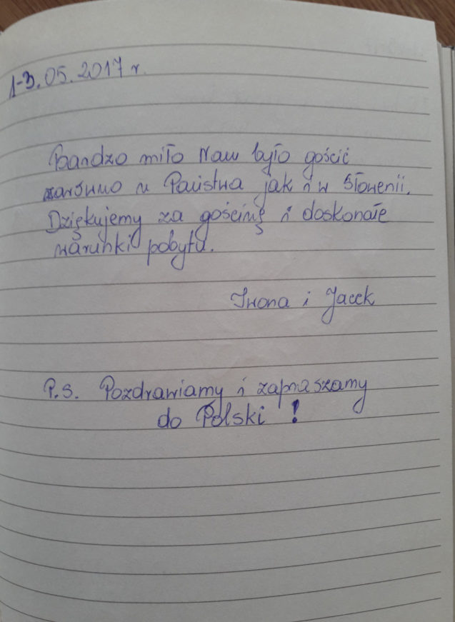 Page 88 of the guestbook in the Superior Apartment With 3 Balconies, Apartments Fine Stay in Slovenia