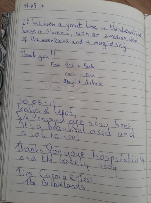 Page 89 of the guestbook in the Superior Apartment With 3 Balconies, Apartments Fine Stay in Slovenia