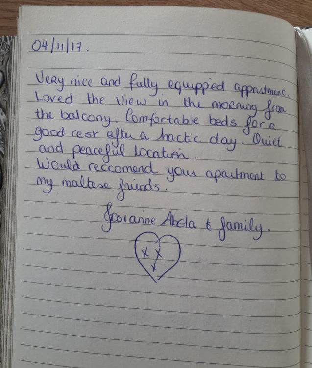 Page 106 of the guestbook in the Superior Apartment With 3 Balconies, Apartments Fine Stay in Slovenia