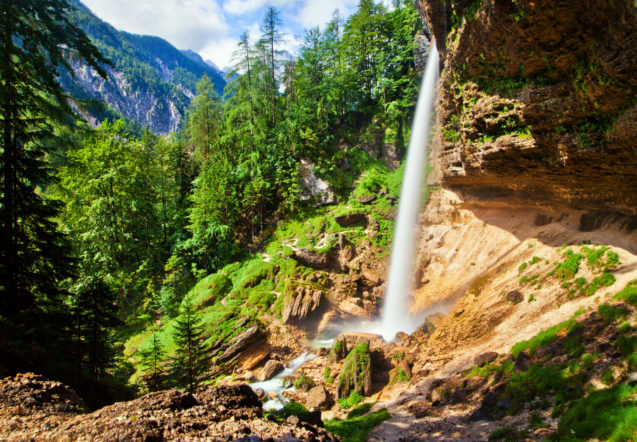 Pericnik Waterfall in Slovenia