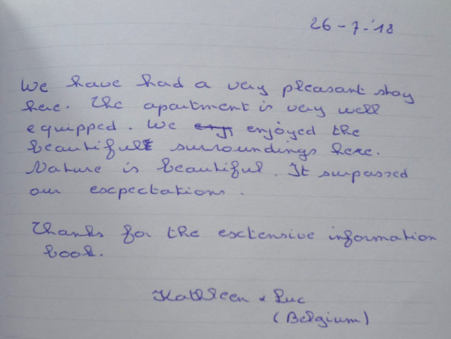 A note from a couple from Belgium who stayed in the Modern Apartment With Balcony at Apartments Fine Stay in July 2018