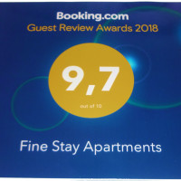 Guest Review Award 2017 from Booking.com for Apartments Fine Stay
