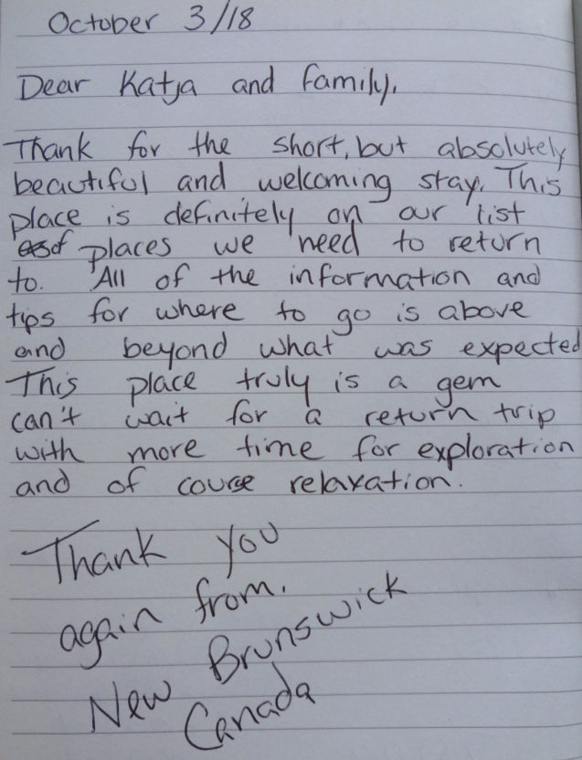 A note from a couple from Australia who stayed in the Superior Apartment at Apartments Fine Stay in April2018