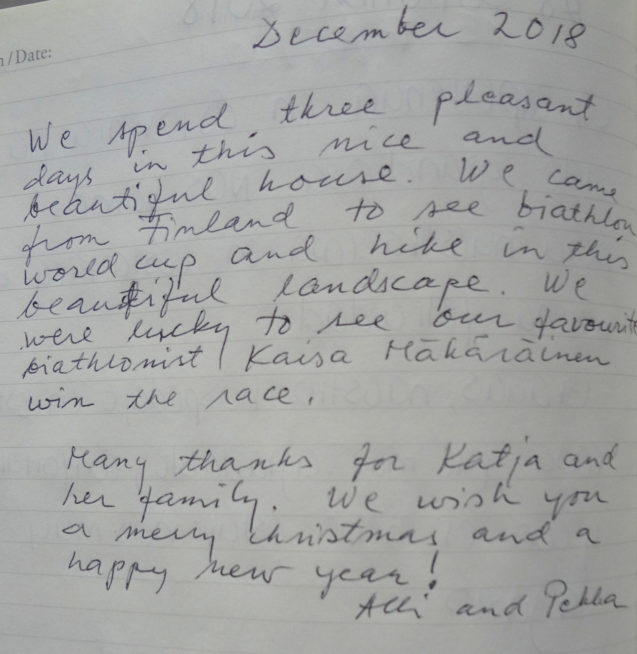 A note from a couple from Finland who stayed in the Modern Apartment With Balcony at Apartments Fine Stay in December 2018