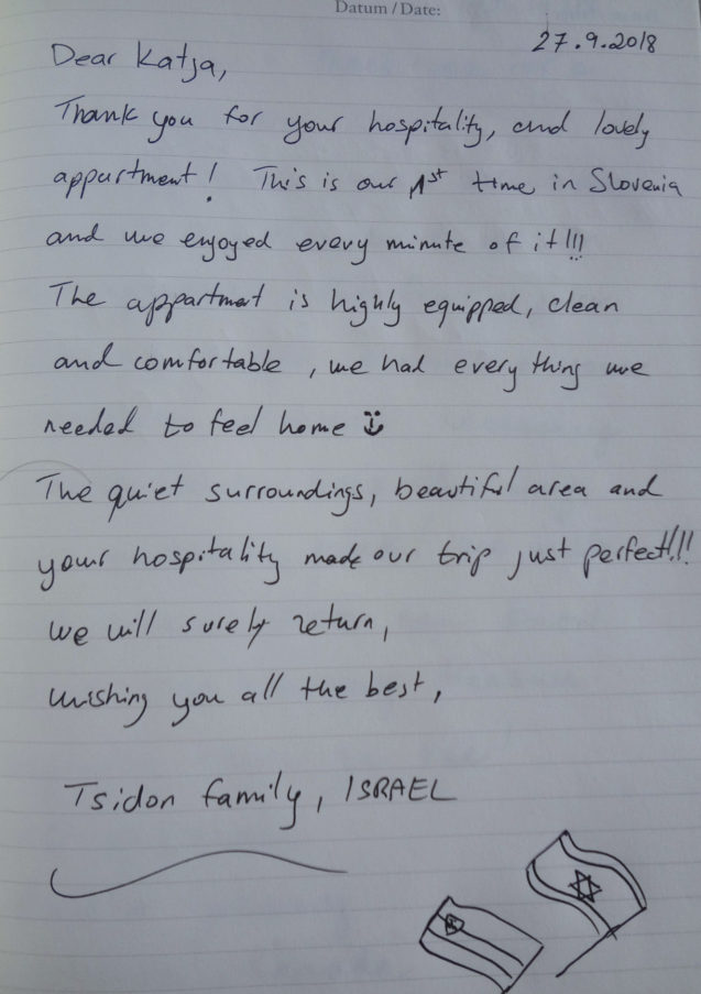 A note from an Israeli family who stayed in the Modern Apartment With Balcony And Terrace at Apartments Fine Stay in September 2018