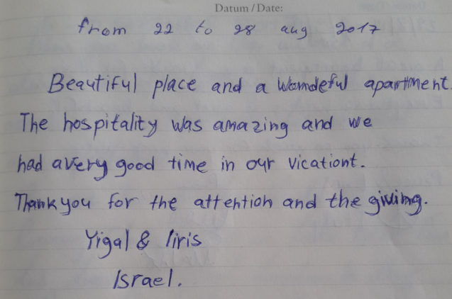 A note from a family from Israel who stayed in the Modern Apartment With Balcony at Apartments Fine Stay in August 2017