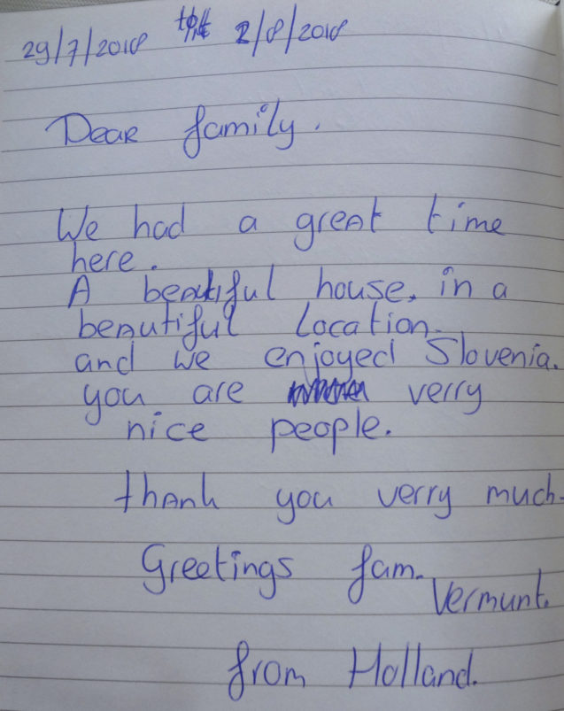 A note from a family from the Nedherlands who stayed in the Superior Apartment at Apartments Fine Stay in August 2018