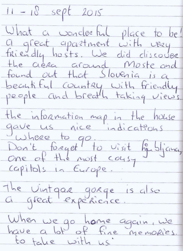 A note from a Dutch couple who stayed in the Superior Apartment at Apartments Fine Stay in September 2015