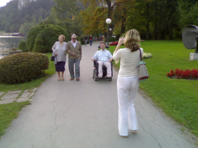 A walking trail around Lake Bled