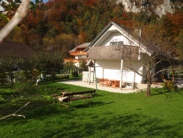 Exterior of Fine Stay Apartments in Slovenia in the Fall