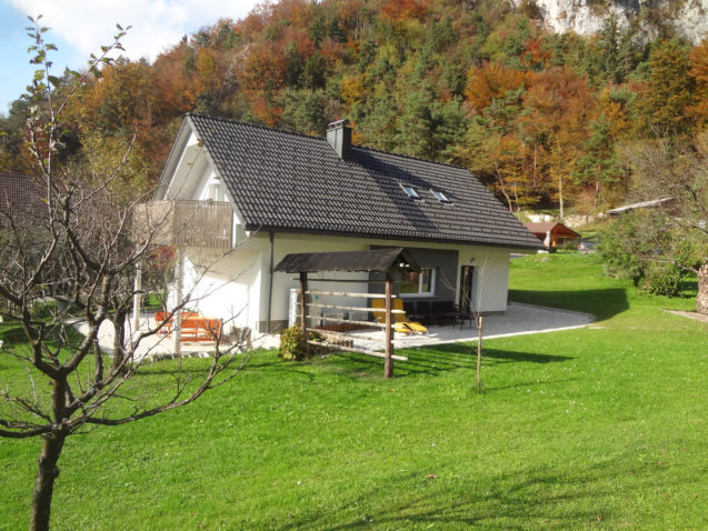 Exterior of Fine Stay Apartments in Slovenia in the Fall