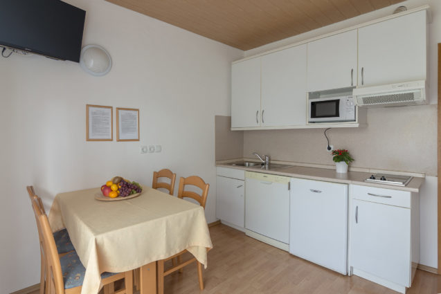 Kitchen at the accommodation Apartments Fine Stay Bled in Lake Bled, Slovenia