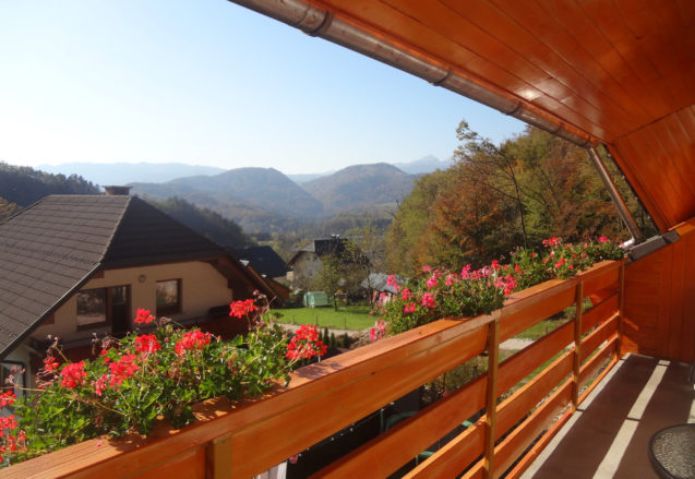 Mountain views from Superior Apartment With 3 Balconies in the autumn