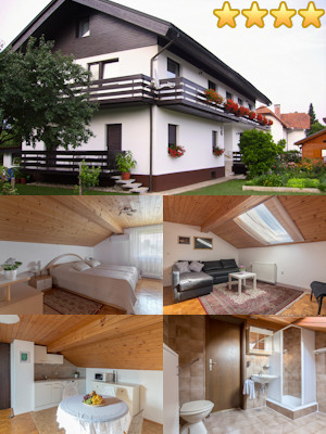 Collage of the Loft Apartment at Apartments Fine Stay Bled
