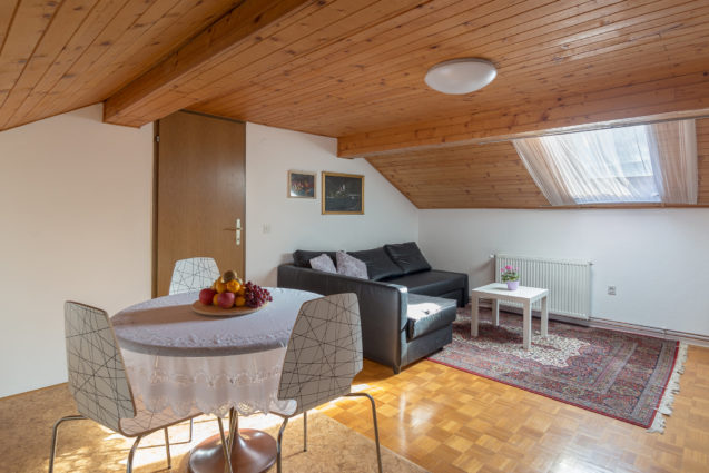 A living area in the loft Apartment at Apartments Fine Stay Bled in Lake Bled, Slovenia